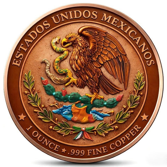 Mexico Patria Por Helguera Colorized HR 1 oz