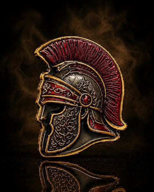 5 oz SPQR Roman Helmet Colorized .999 Copper Medal in box