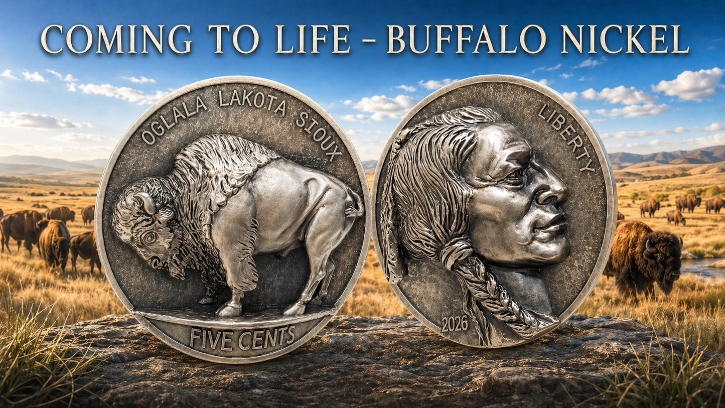 2026 Sioux Nation Coming to Life Buffalo Nickel 5 oz Silver Coin