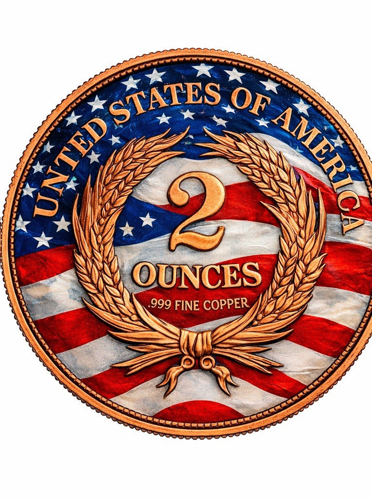 Two Cent Piece 2 oz Copper Round