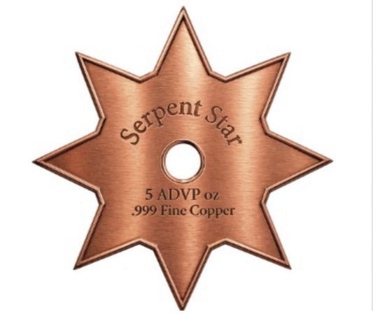 Serpent Star 5 oz Copper Medal