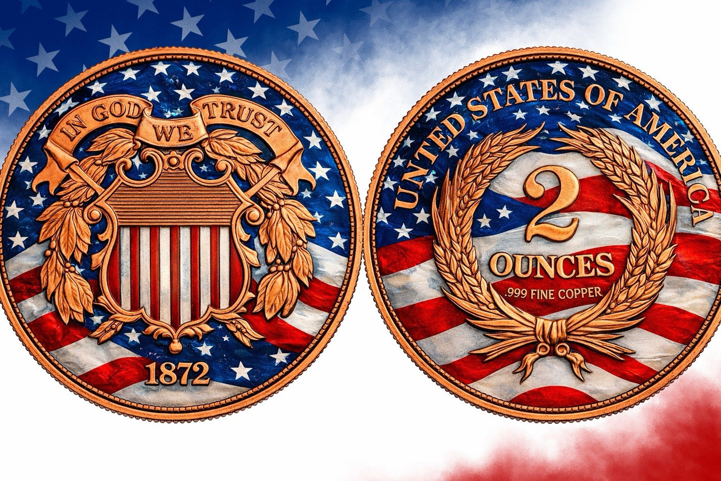 Two Cent Piece 2 oz Copper Round