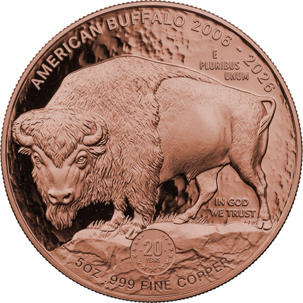 2026 Sioux Nation American Gold Buff 250 Ann Tribute 5oz Copper Coin