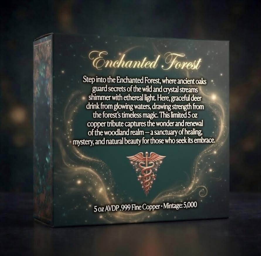 2026 Enchanted Forest 5oz Copper Coin in Box with Deer