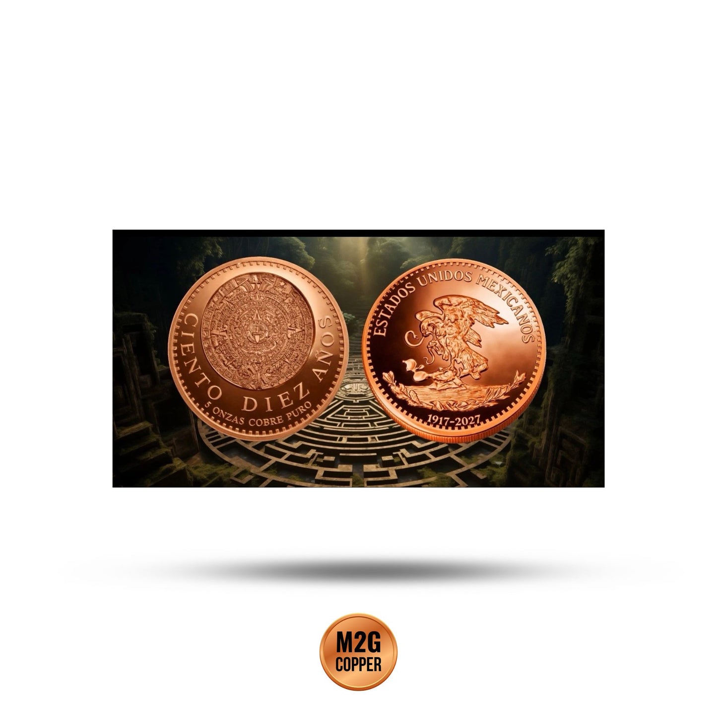 Mexico 20 Pesos 110 Year Anniversary 5 oz Copper Medal