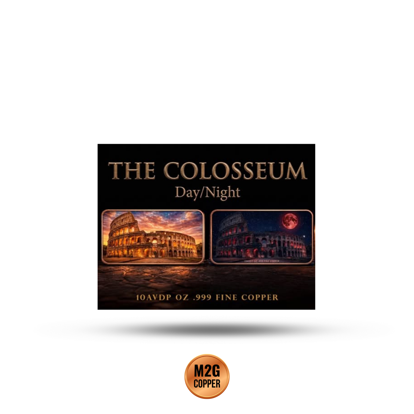 The Colosseum 10 oz .999 Copper Bar in Capsule