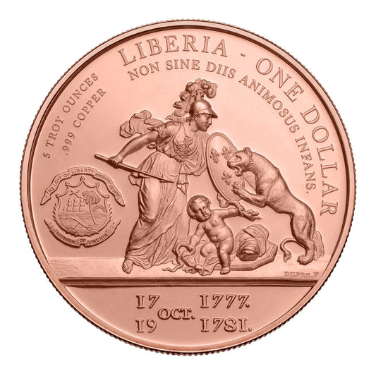 2026 Liberia Libertas Americana 5 oz Copper Coin w/ COA