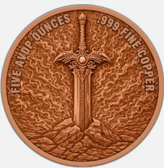 A Hero's Journey Colorized 5 oz Copper Round