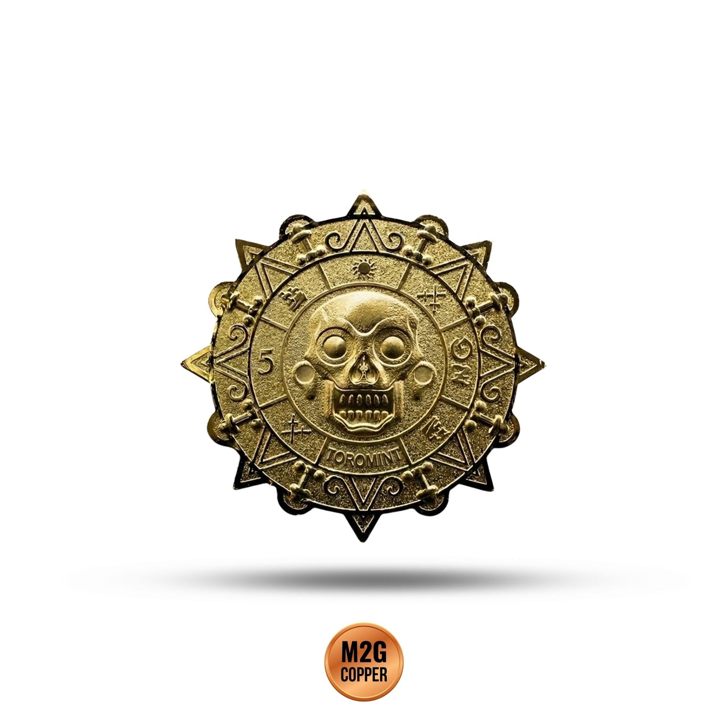 Aztec Treasure 24k Gold Gilt 10 oz Copper Medal