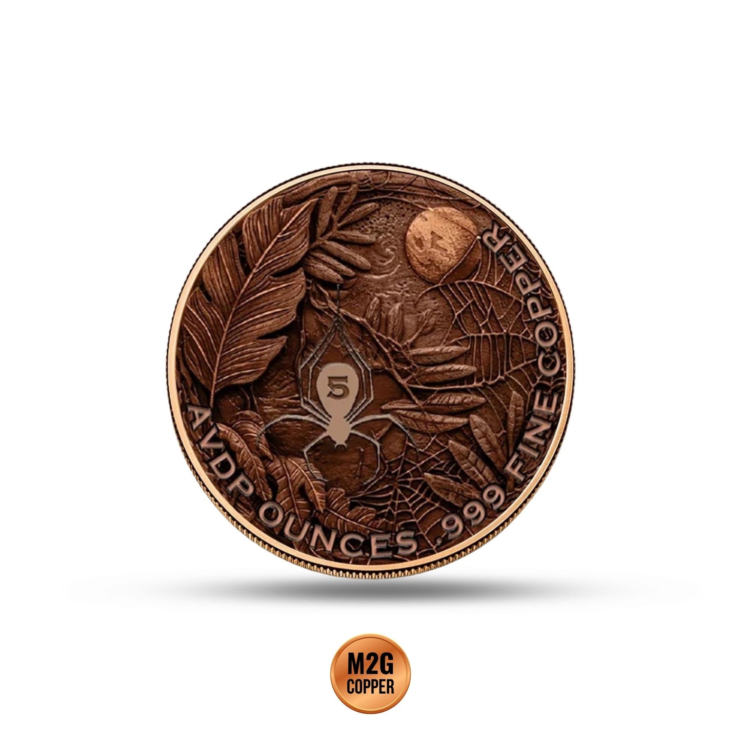 Spider 5 oz Glow in the Dark Copper Round (New in Capsule)