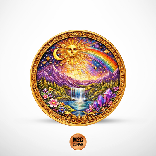 Unicorn Mythic Mosaic 1 oz Copper Round