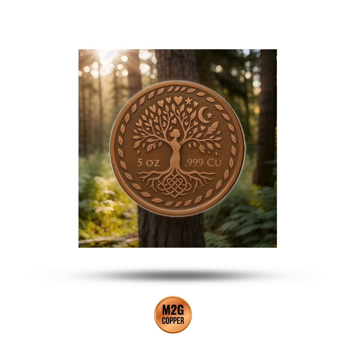 Heart Of Mother Nature Colorized Copper 5oz .999 in Capsule