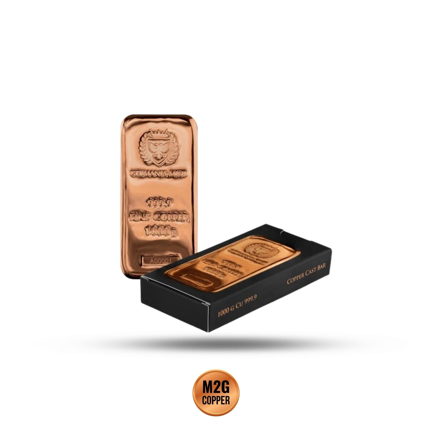 Germania Mint 10 oz 999.9 Fine Copper Bar Collectible with Box