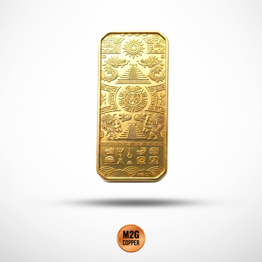 Ancient Legacies – Aztec Empire 24K Gold Gilded 10oz Copper Medal