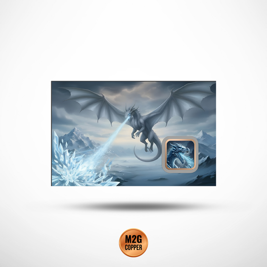 Ice Dragon Colorized 1g Copper Medal in Card