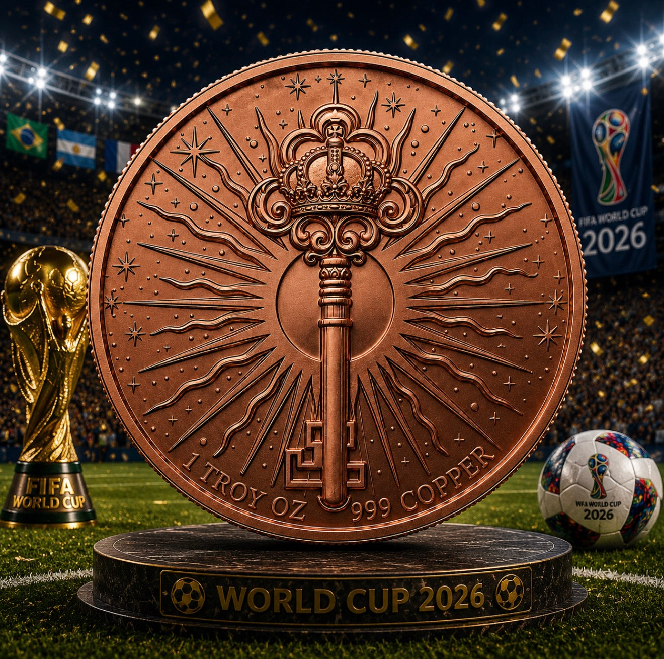 2026 Football Star Series: 1oz Cristiano Ronaldo CR7 Copper Coin UHR