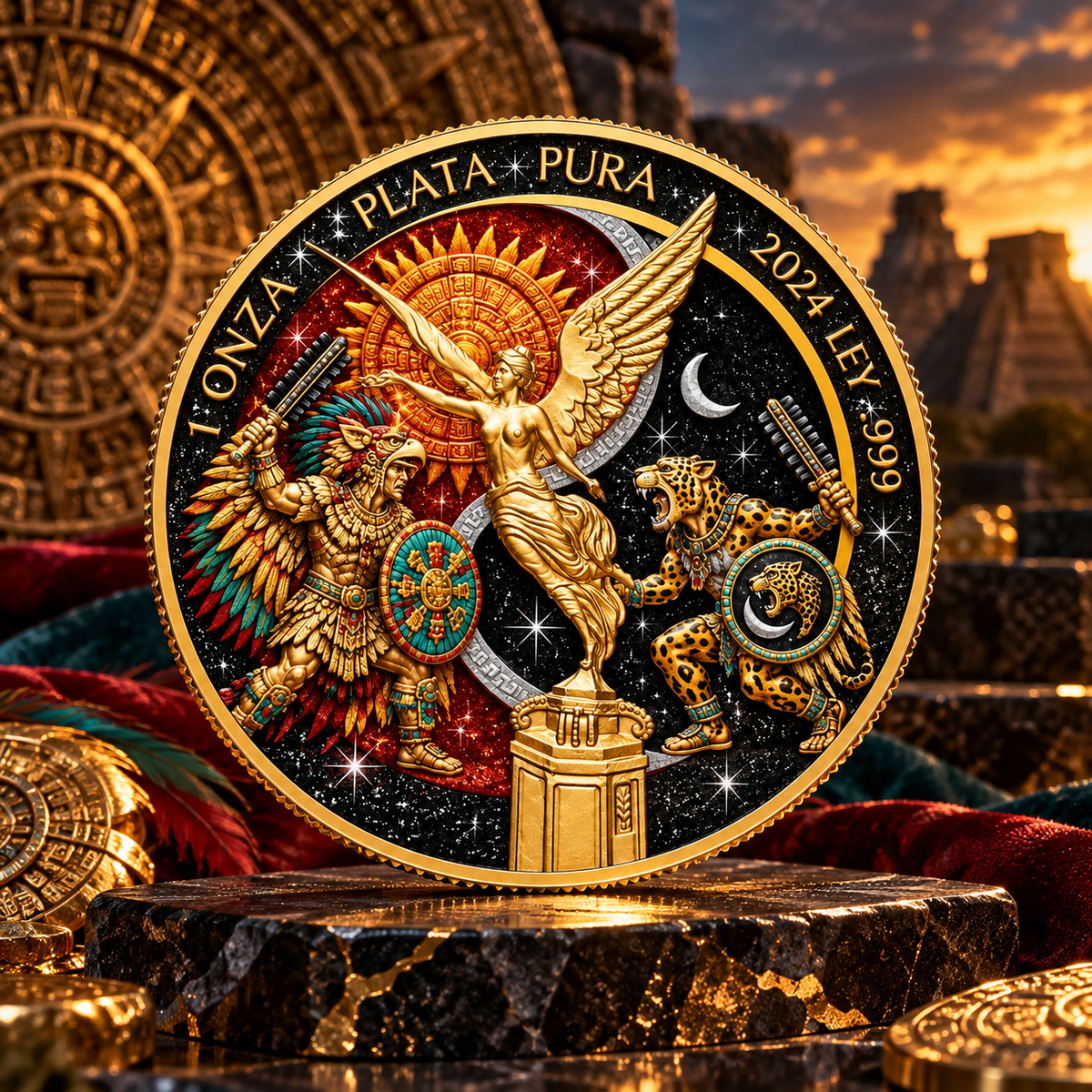 2024 Mexico Libertad Guardians of the Angel Edition 1 oz Silver Coin