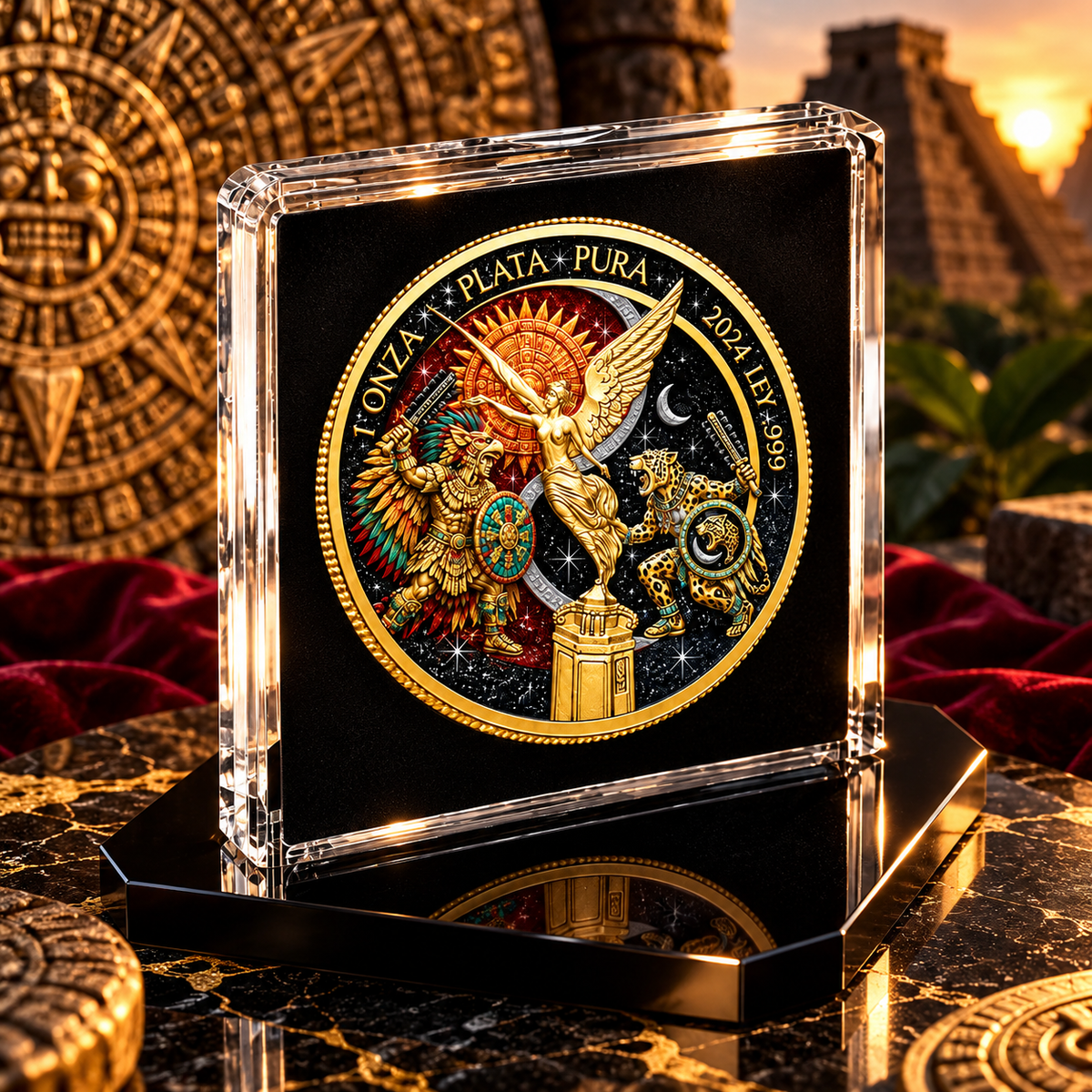 2024 Mexico Libertad Guardians of the Angel Edition 1 oz Silver Coin