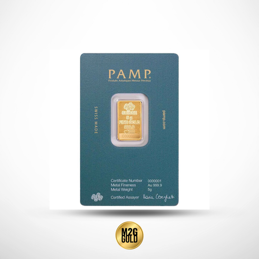 ARABIAN FALCON 5 GRAM PURE GOLD BAR WITH PENDANT FRAME – PAMP SUISSE