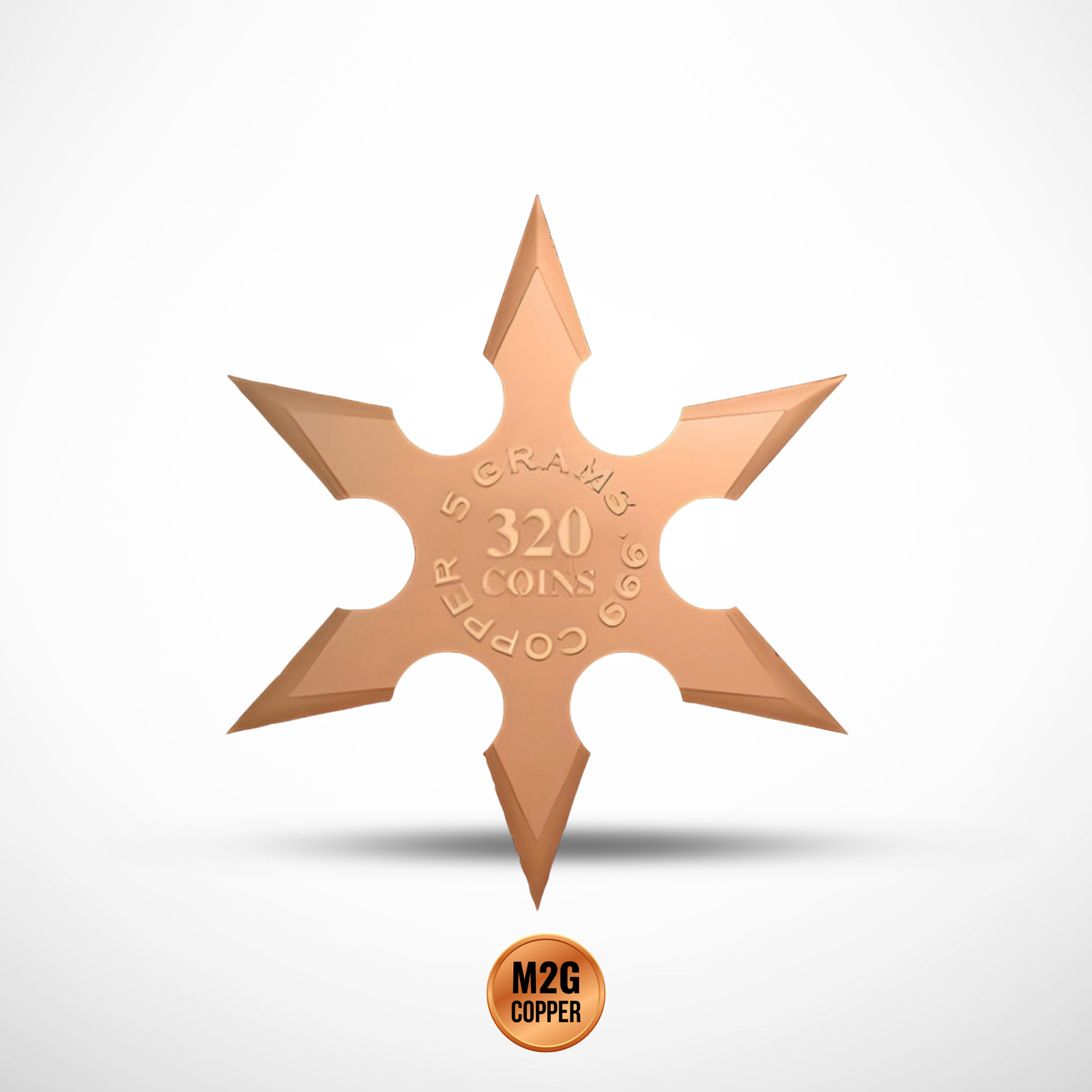 American Flag Ninja Star Shaped 5g Copper Medal