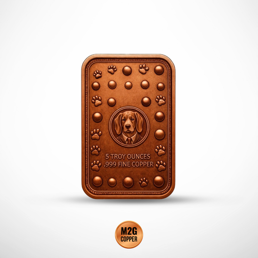 Dogs Playing Pool Colorized 5 oz Copper Bar