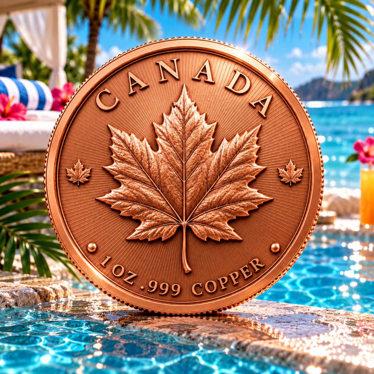2026 Canada Maple Leaf Beach Princess 1oz Copper Coin