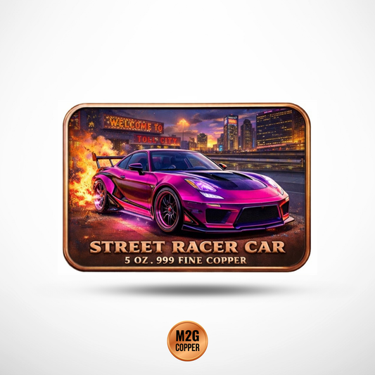 Pedal to the Metal Automotives Colorized 5 oz Copper Round (Set of 3)