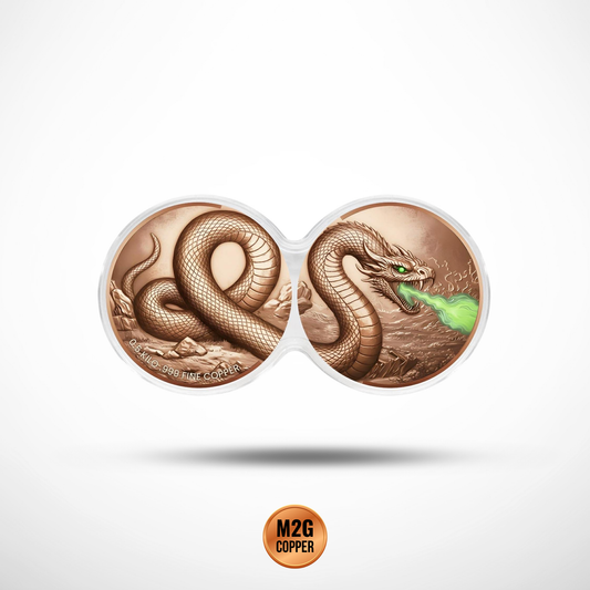 Viper's Venom Glow-in-the-Dark 2 x 1/2 Kilo Copper Medal Set in DuoStack Capsule