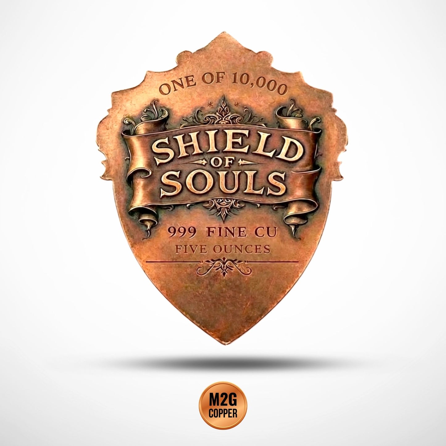SHIELD OF SOULS - 5oz .999 High Relief Copper medal