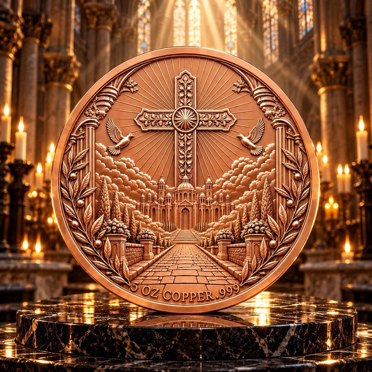 2027 Eternal Savior Jesus 5 oz .999 Fine Copper Medal