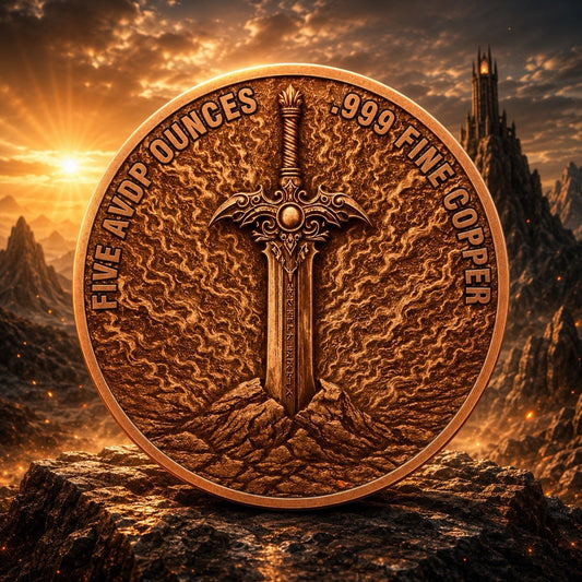A Hero's Journey Colorized 5 oz Copper Round
