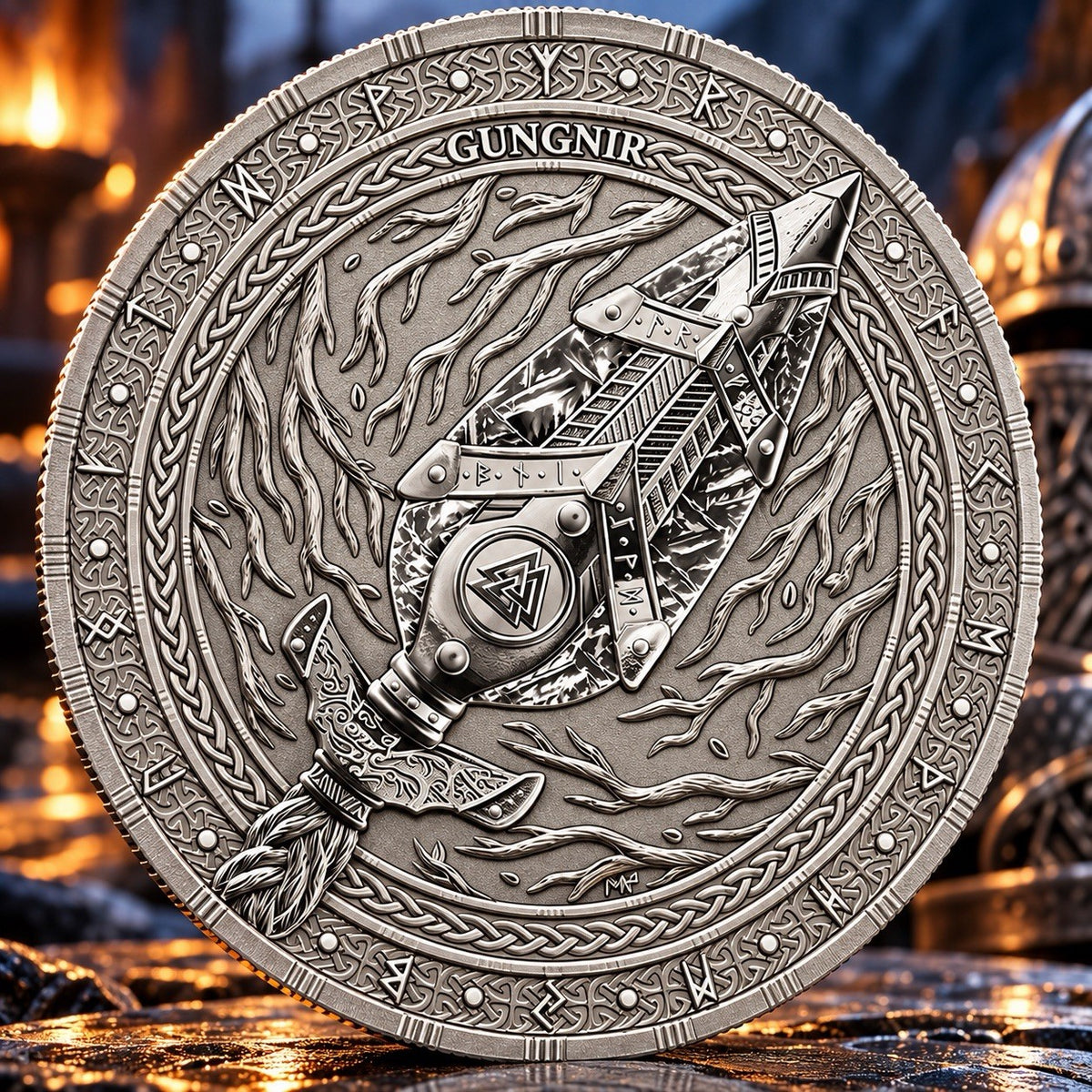 2026 Germania Mint Gungnir 1 oz .9999 Silver Coin BU Norse Artefacts