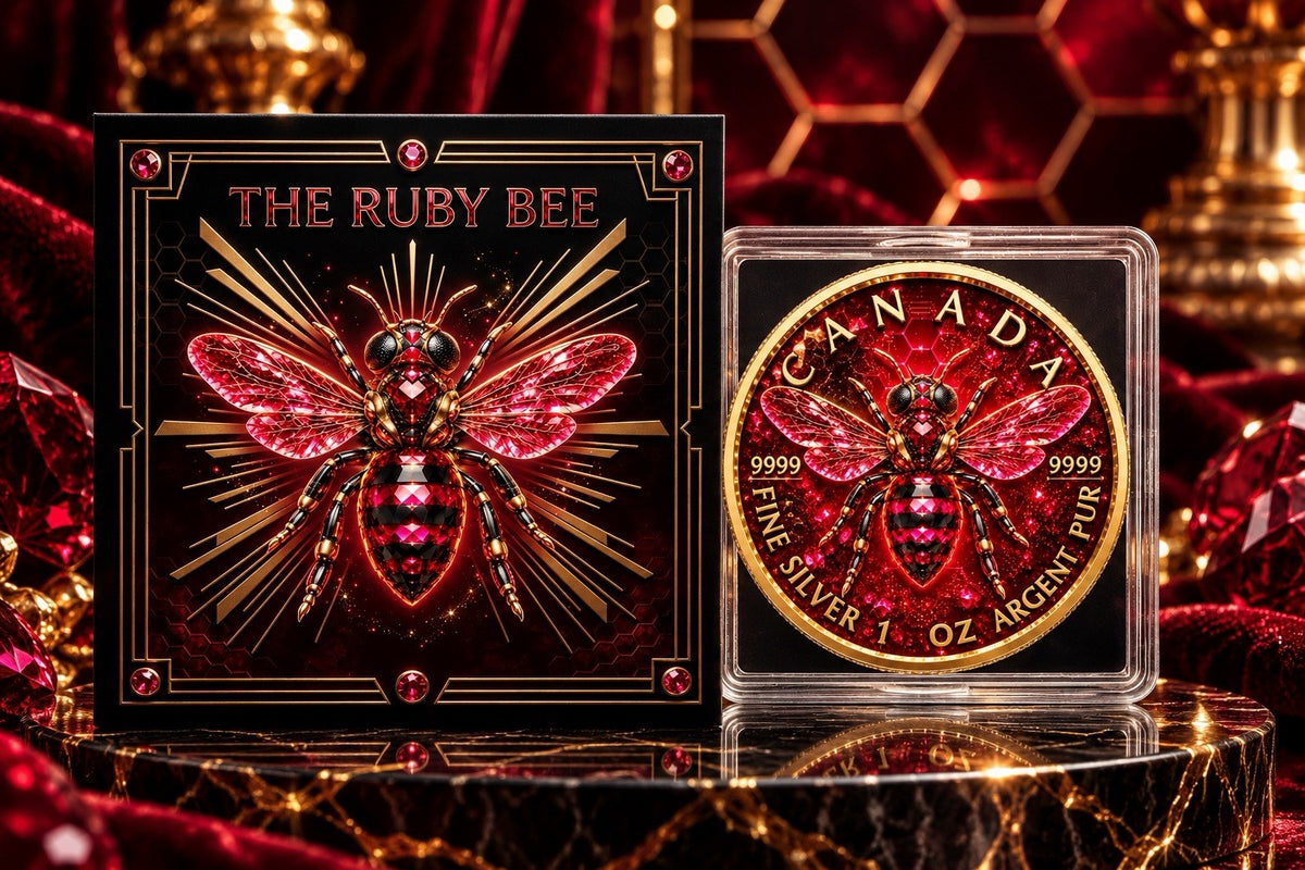 2026 Canada Maple Leaf Ruby Bee Edition 1 oz Silver Coin
