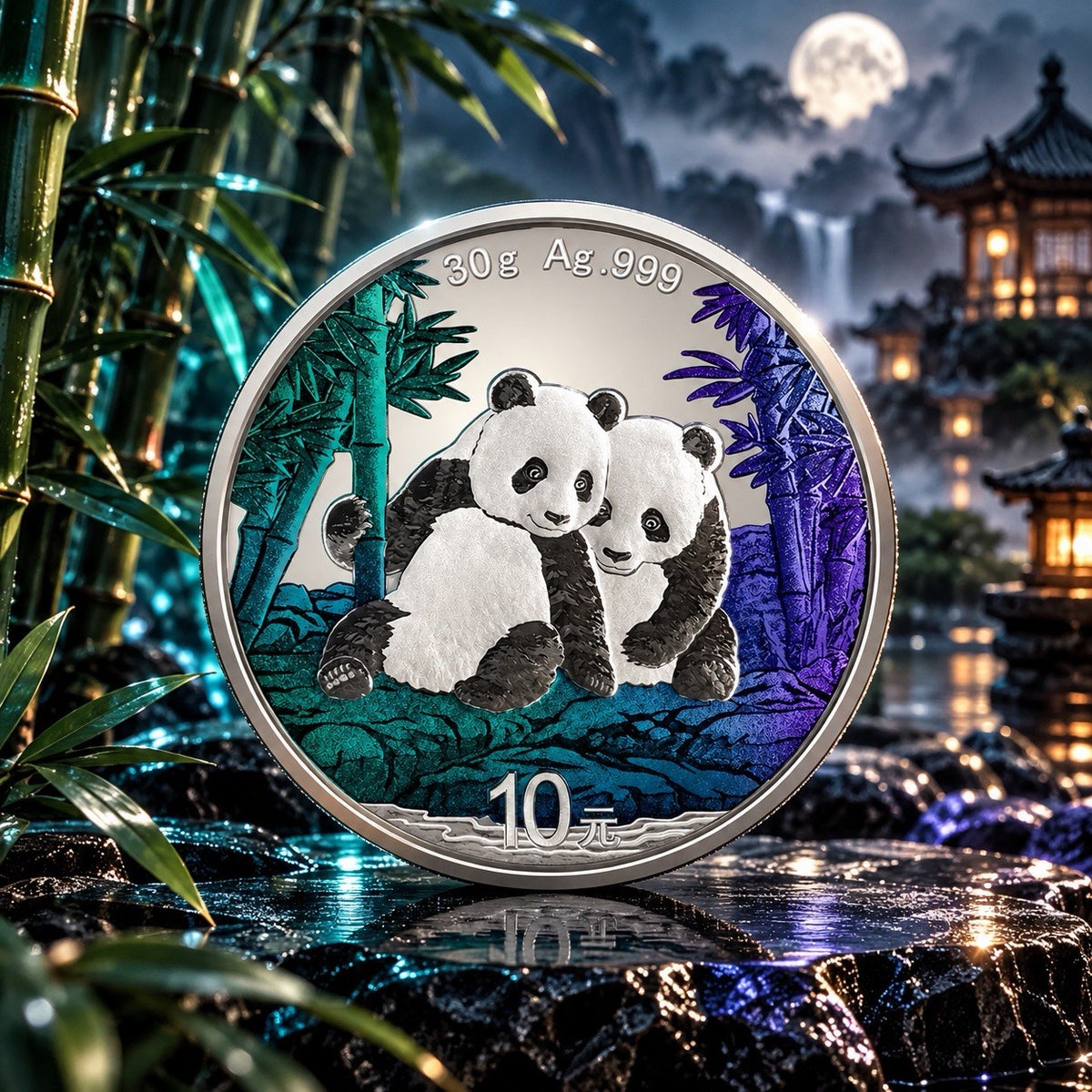 2026 China Panda Chameleon Effect 30g Silver Coin