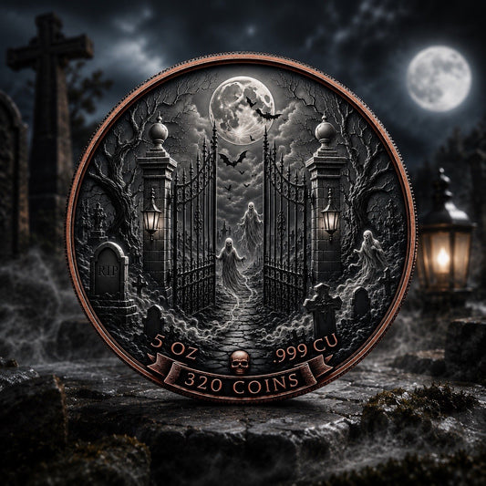 Ghostly Libertad Colorized 5 oz Copper Medal November