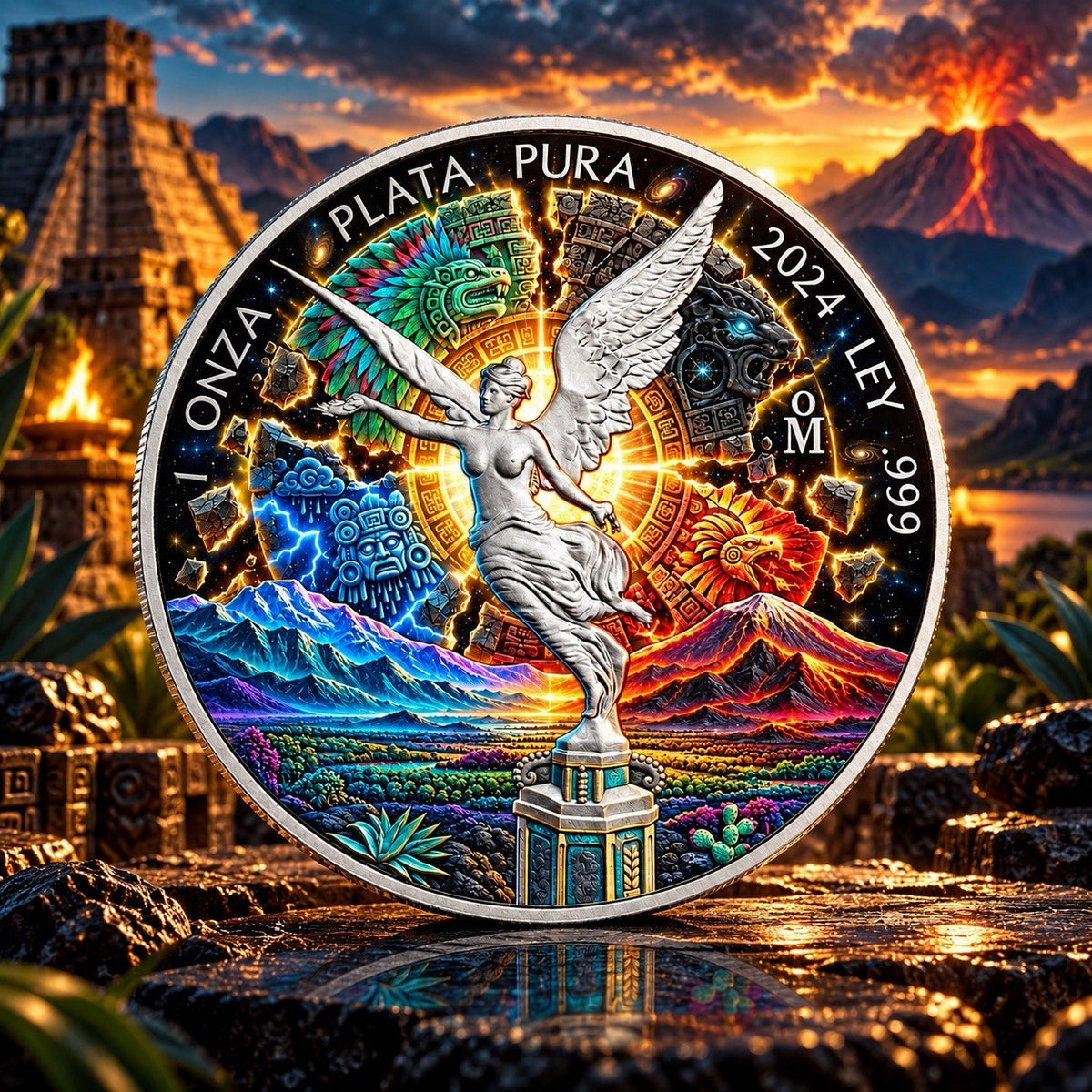 2024 Mexico Libertad Aztec Gods of the Apocalypse Edition 1 oz Silver