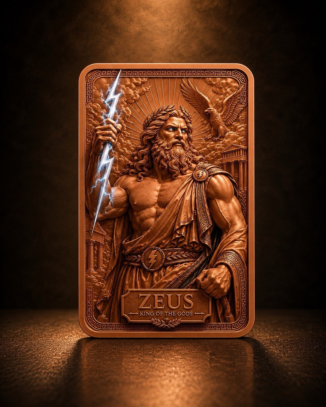 2026 Olympian Myths Series: Zeus 5oz Copper Bar