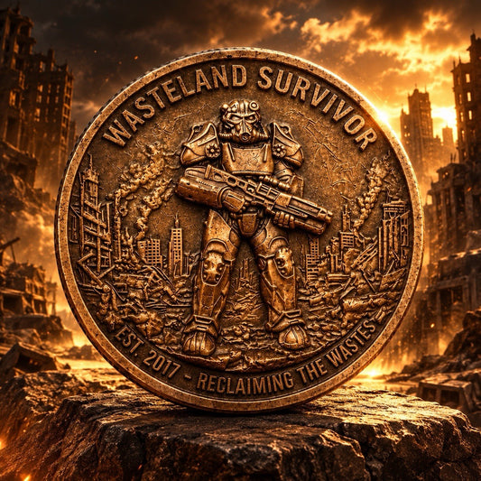 Wasteland Survivor Antiqued .999 5oz Copper Medal