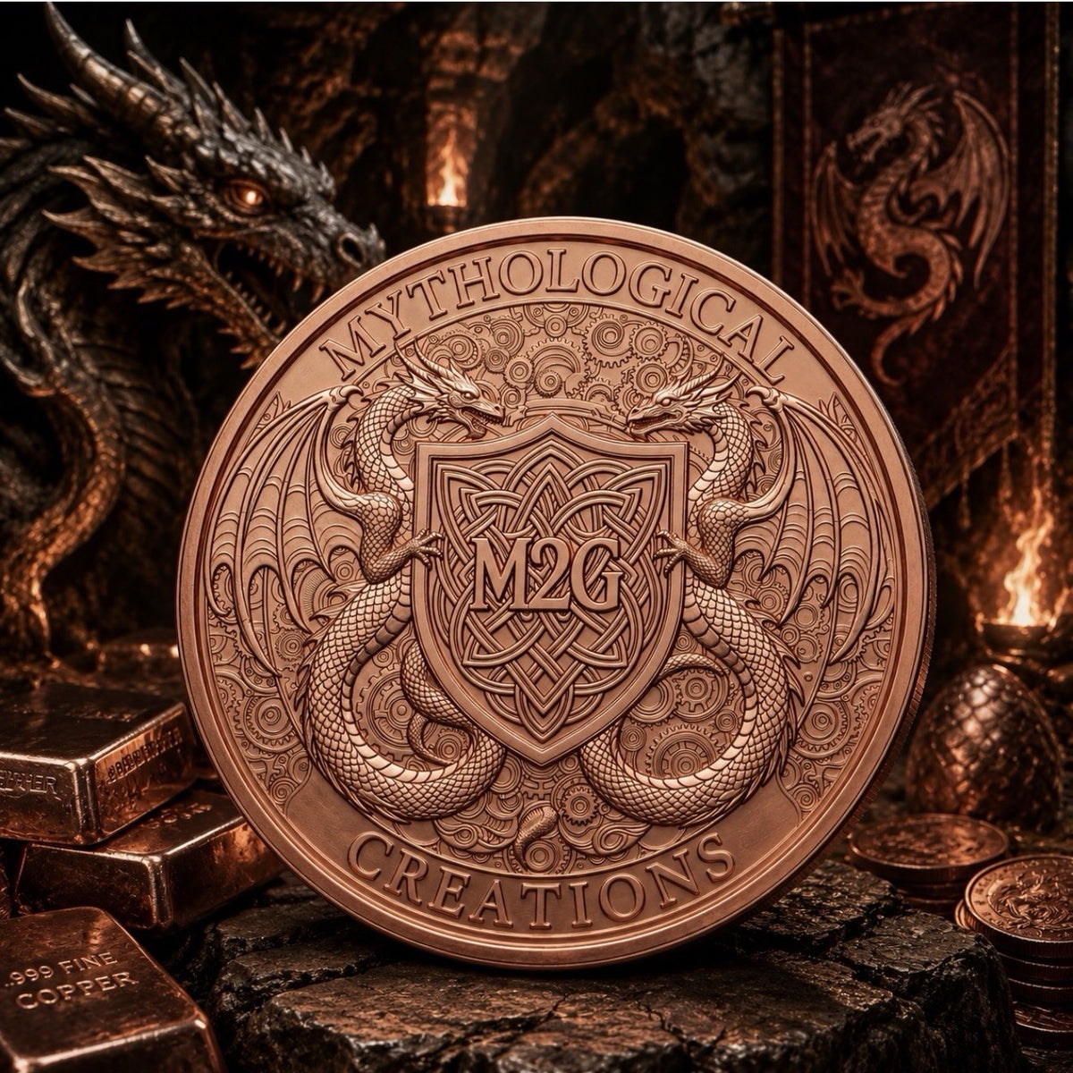 2026 Imperial Dragon Series: Azure Majesty 5oz Cooper Round