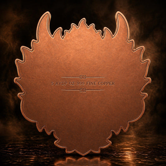 Fortune Dragon .999 5oz Copper Medal in box