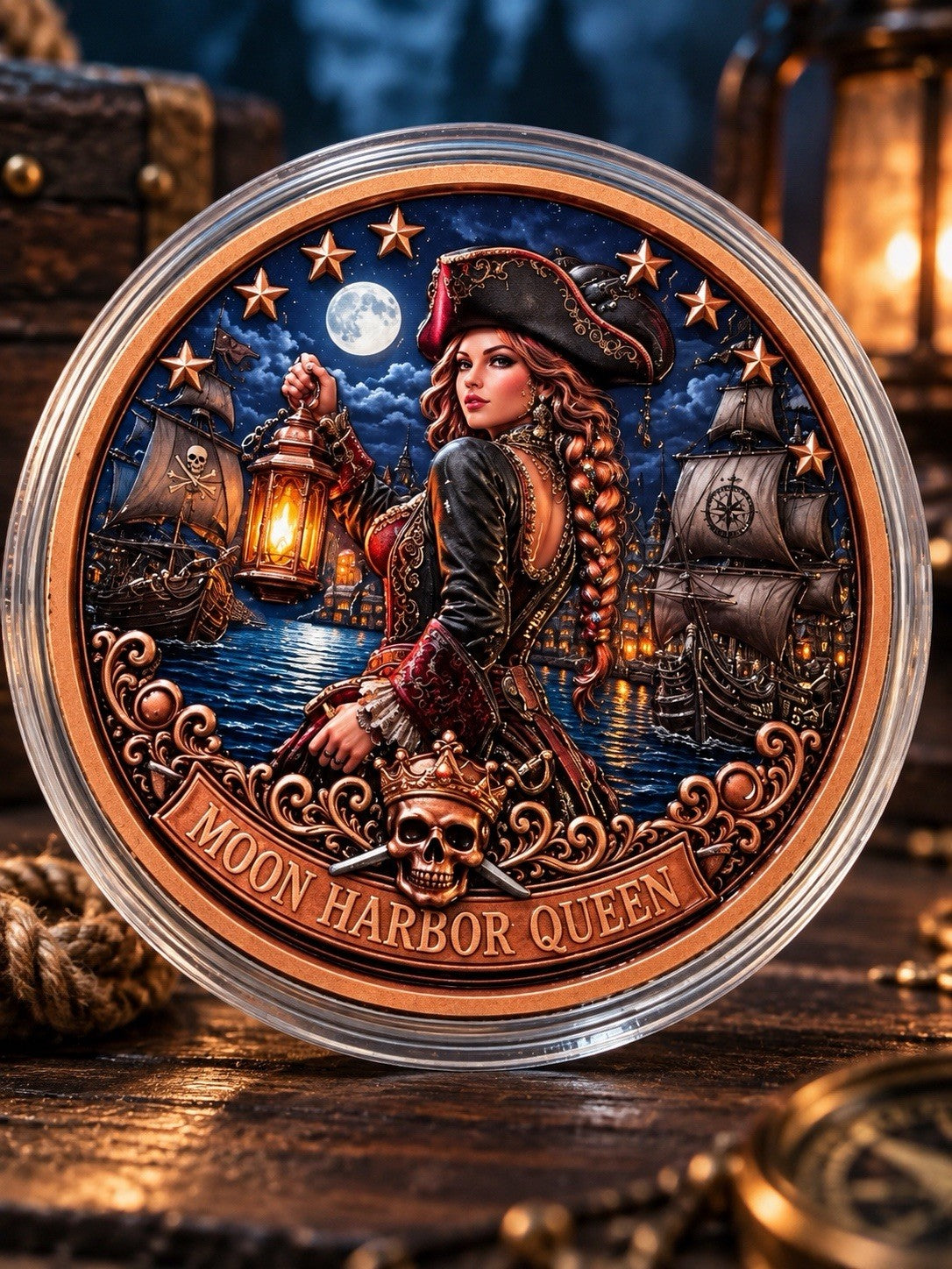 2026 Beauty Pirates Series: Moon Harbor Queen 1oz UHR Copper Coin