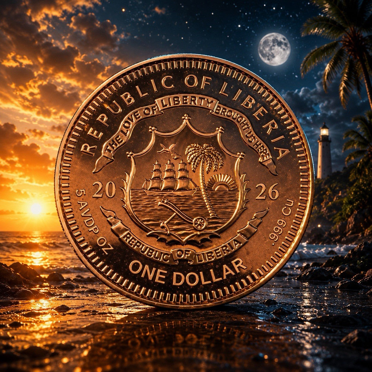 Starborn Watcher 5 oz Copper Coin, Cosmic Guardian,