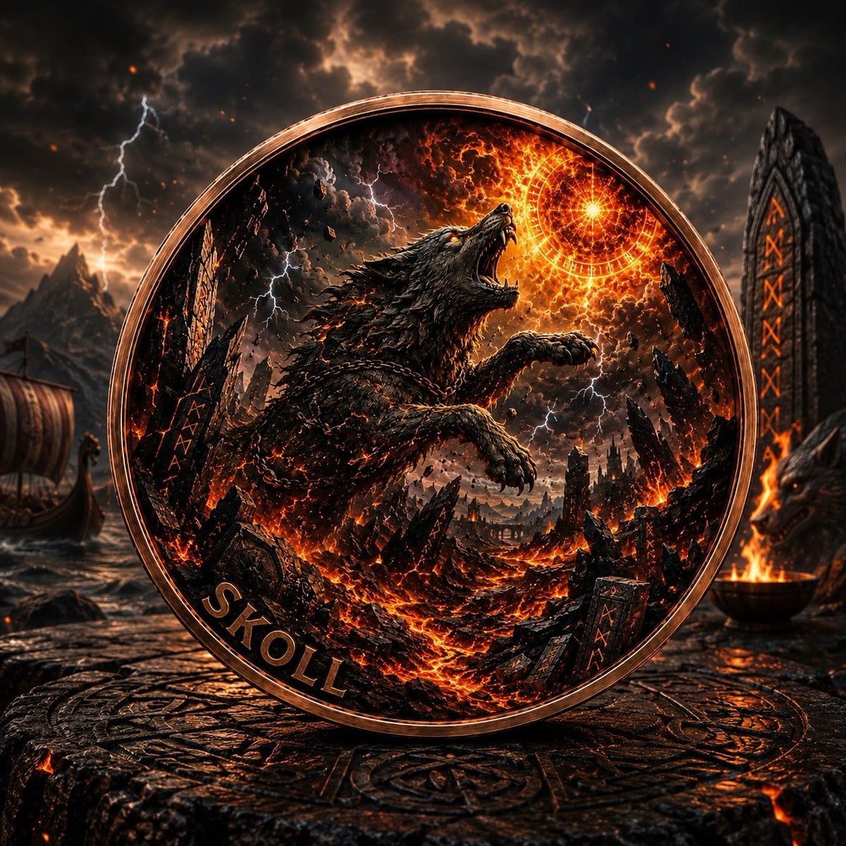 2026 Nordic Monsters Series: Skoll 5 oz Color High-Relief 3D