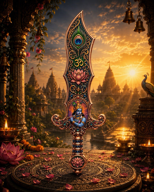 Lord Krishna's Nadaka Sword 2 oz Copper High Relief Shaped Medal