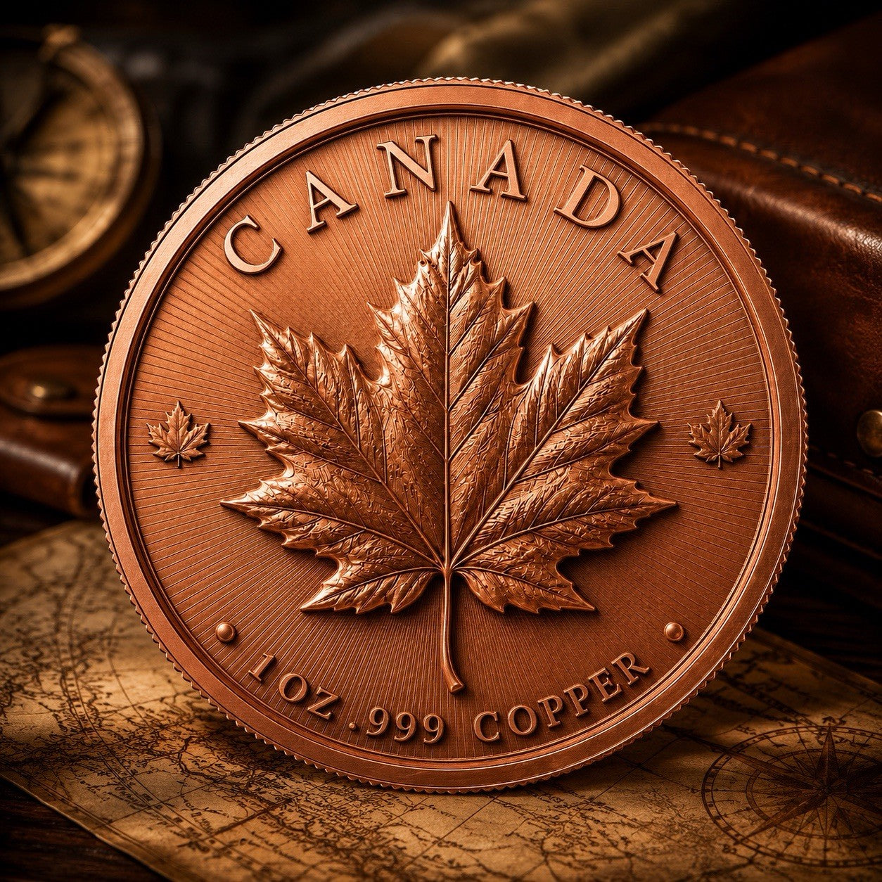 2025 Canada Maple Female Portrait l 1oz Copper Coin
