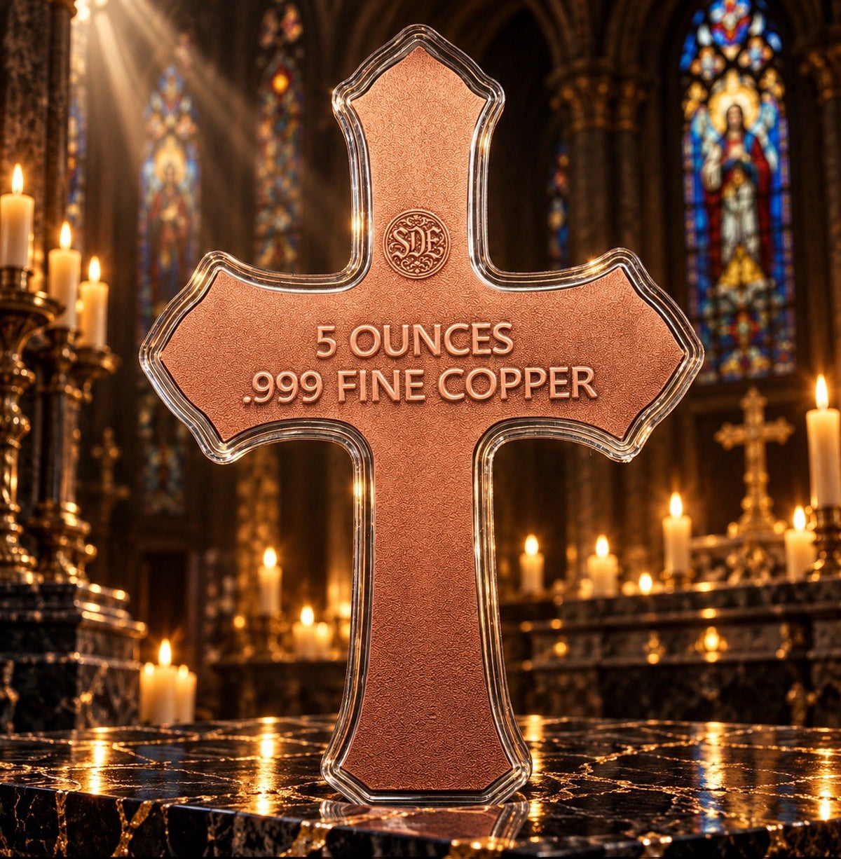 2026 Cross Shaped 5 oz Copper High Relief in Capsule (PRE-ORDER)