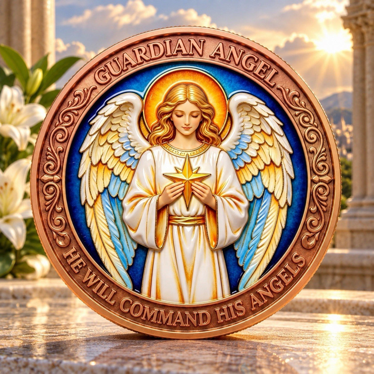 2026 Divine Legacy Series: The Guardian Angel 5oz Copper Medal