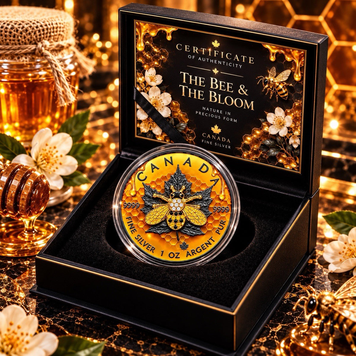 2026 Canada Maple Leaf The Bee & The Bloom 1 oz Silver Coin