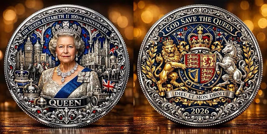 Queen Elizabeth II 100th Anniversary 3D Commemorative Coin UK Royal