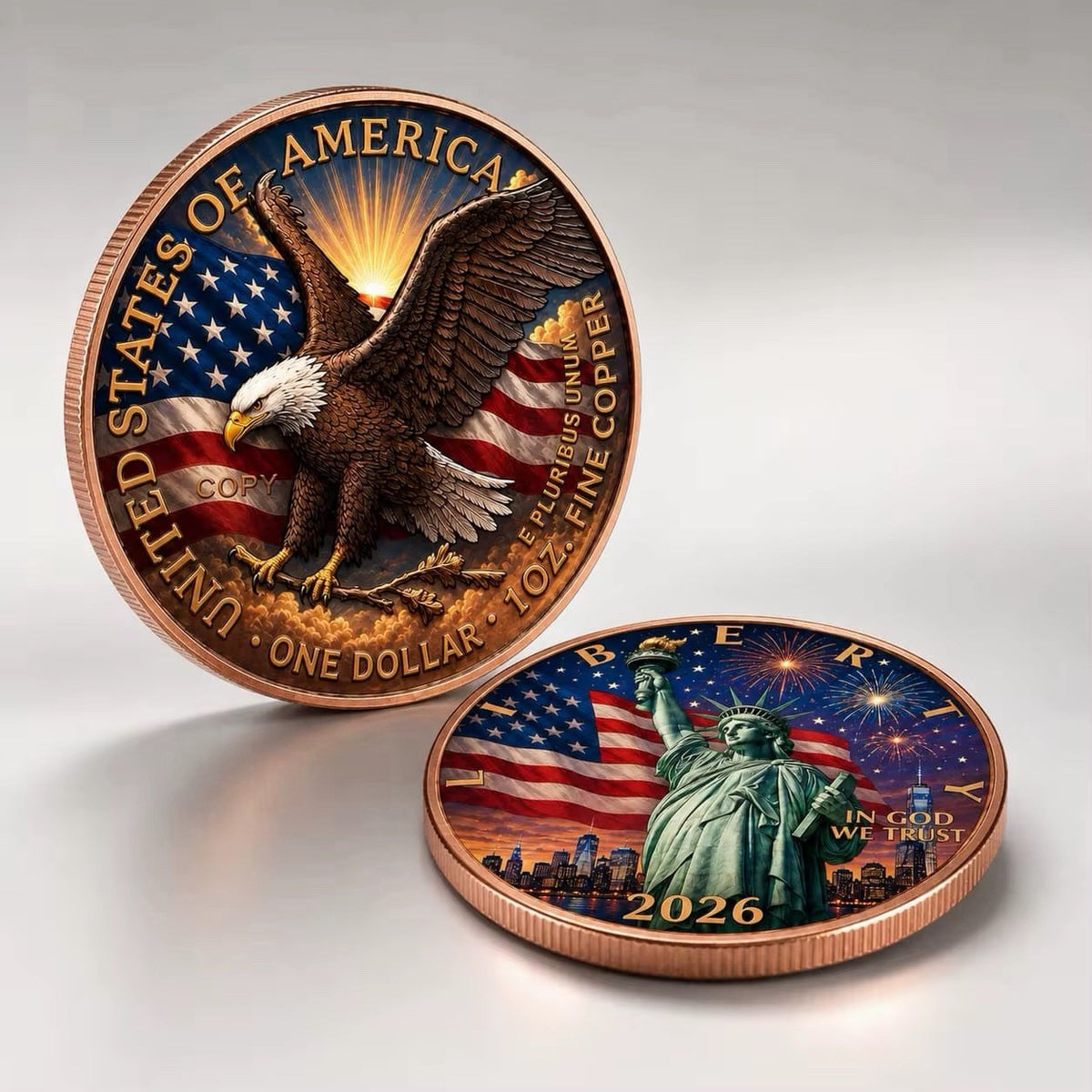 2026 Liberty Flag Eagle Celebration 1oz Copper Coin